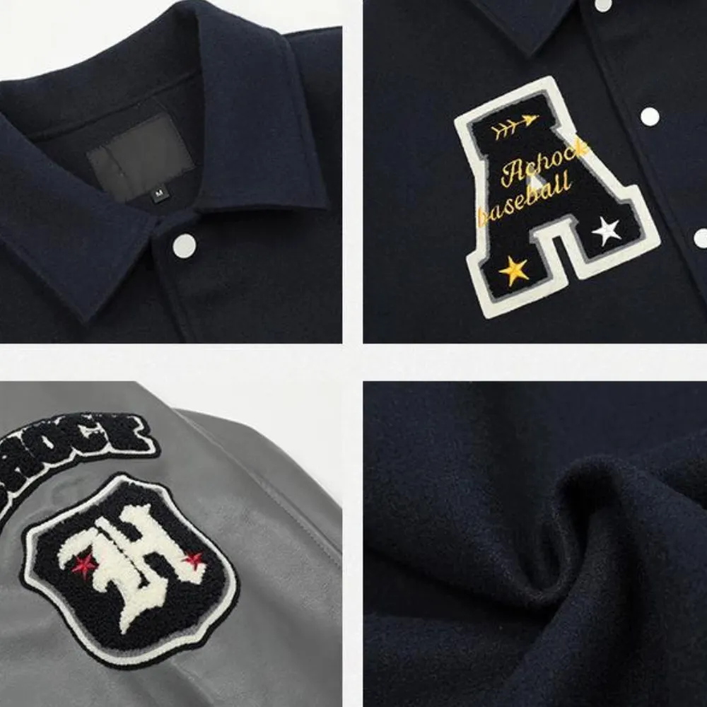 American Stand Collar Heavy Embroidered Jacket