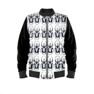 Black & White Beetle by Robert Bowen Classic Fit Bomber Jacket (unisex