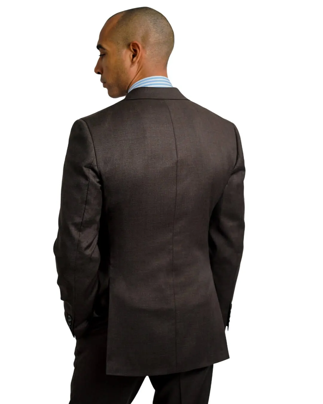 Brown Reda Twill Suit Jacket