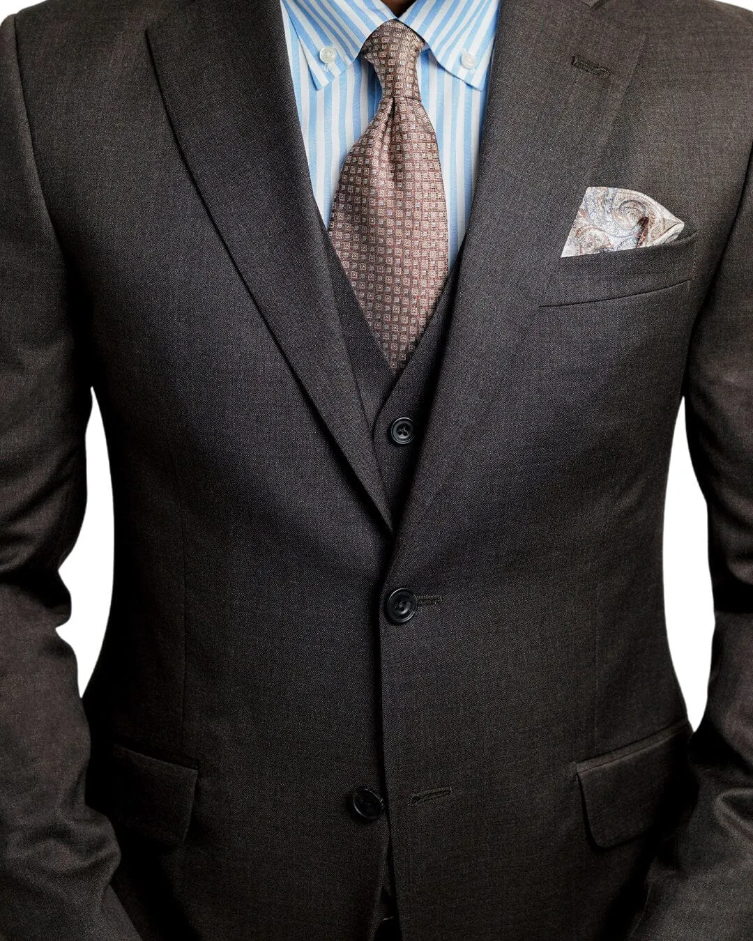 Brown Reda Twill Suit Jacket
