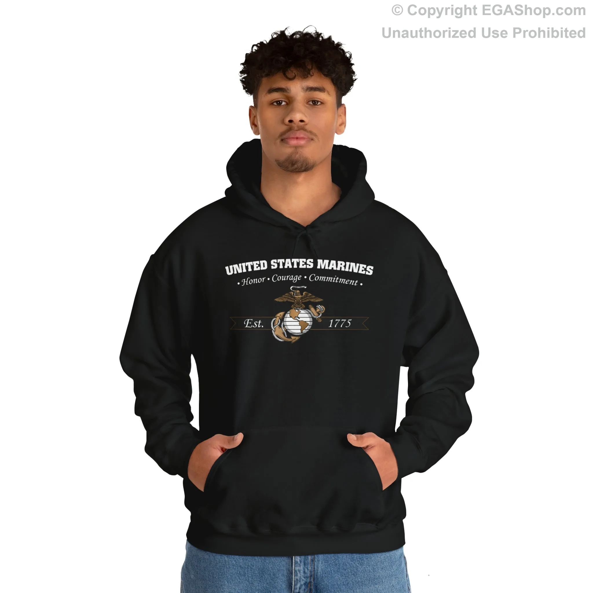 Hoodie: Honor, Courage, Commitment (Color Choices)