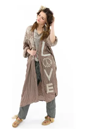 LOVE applique kimono | Clay 505