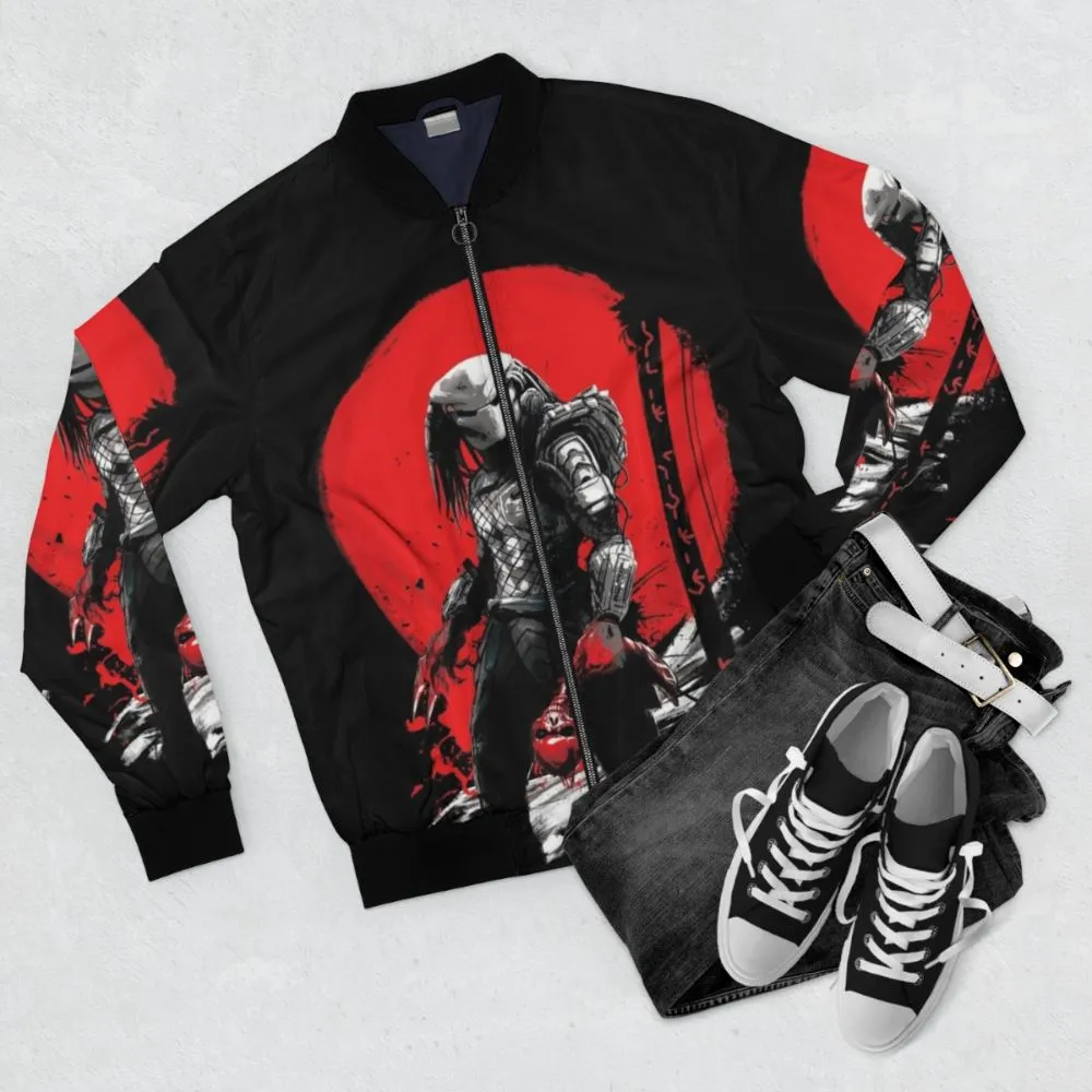 "Predator Hunter's Moon" - Japanese-Inspired Bomber Jacket