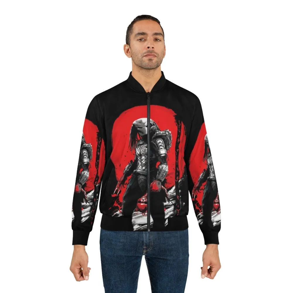 "Predator Hunter's Moon" - Japanese-Inspired Bomber Jacket